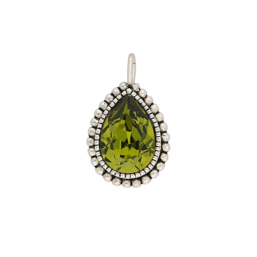 Faceted crystal - Kettenanhänger - Olive