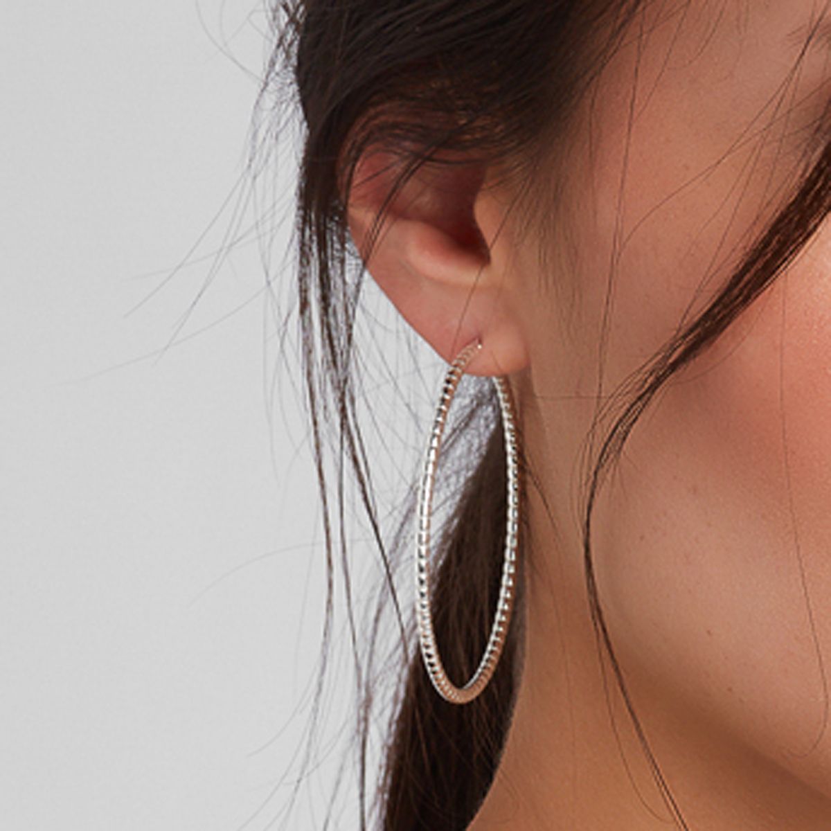 Structured shiny - Creolen - Silber