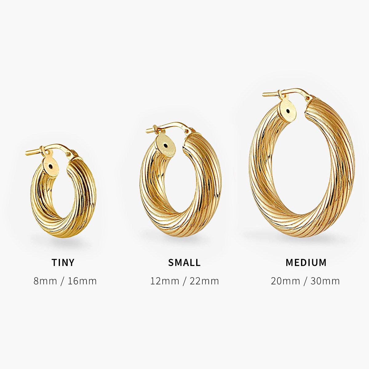 Twisted Small - Creolen - Silber