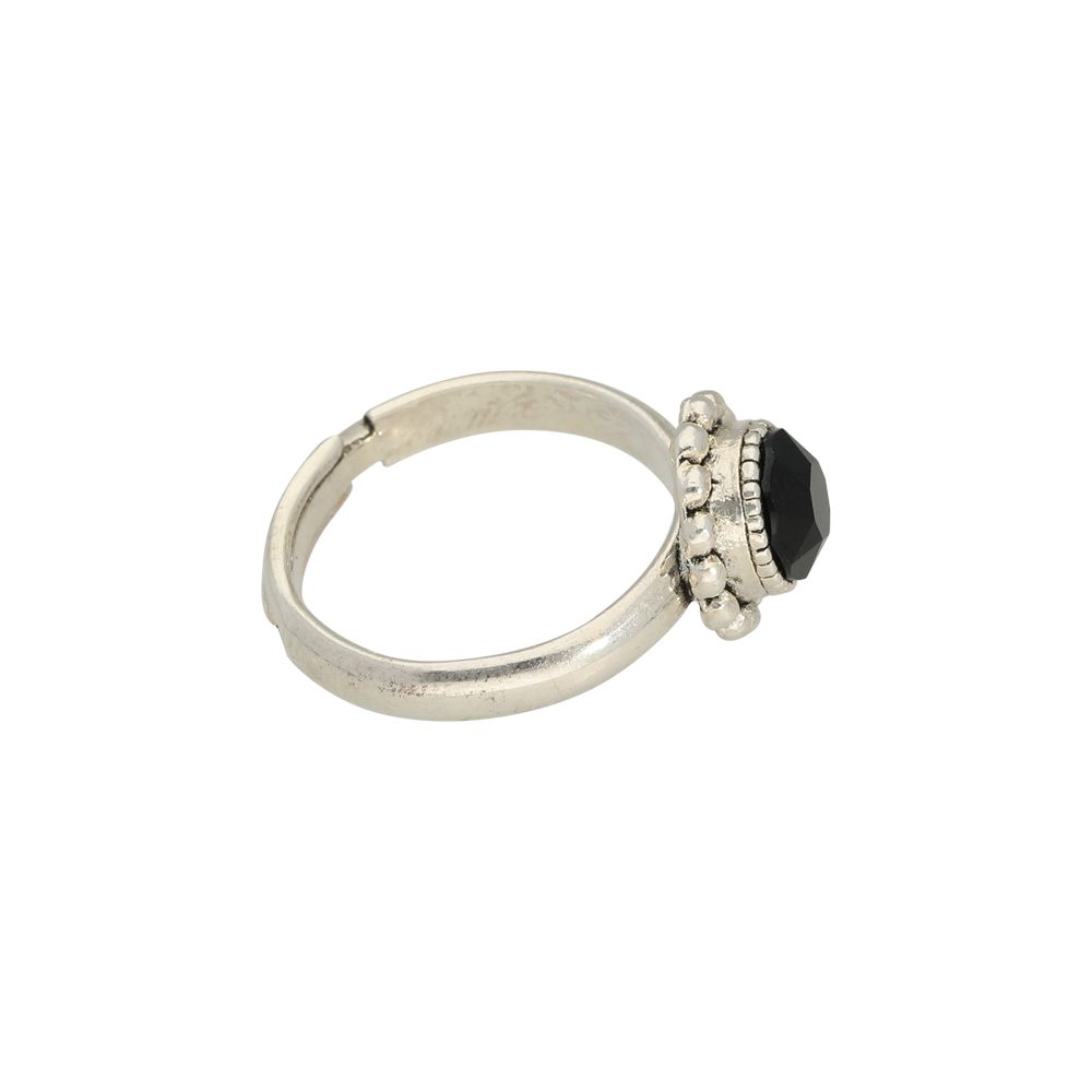 Faceted crystal - Ringe - Schwarz