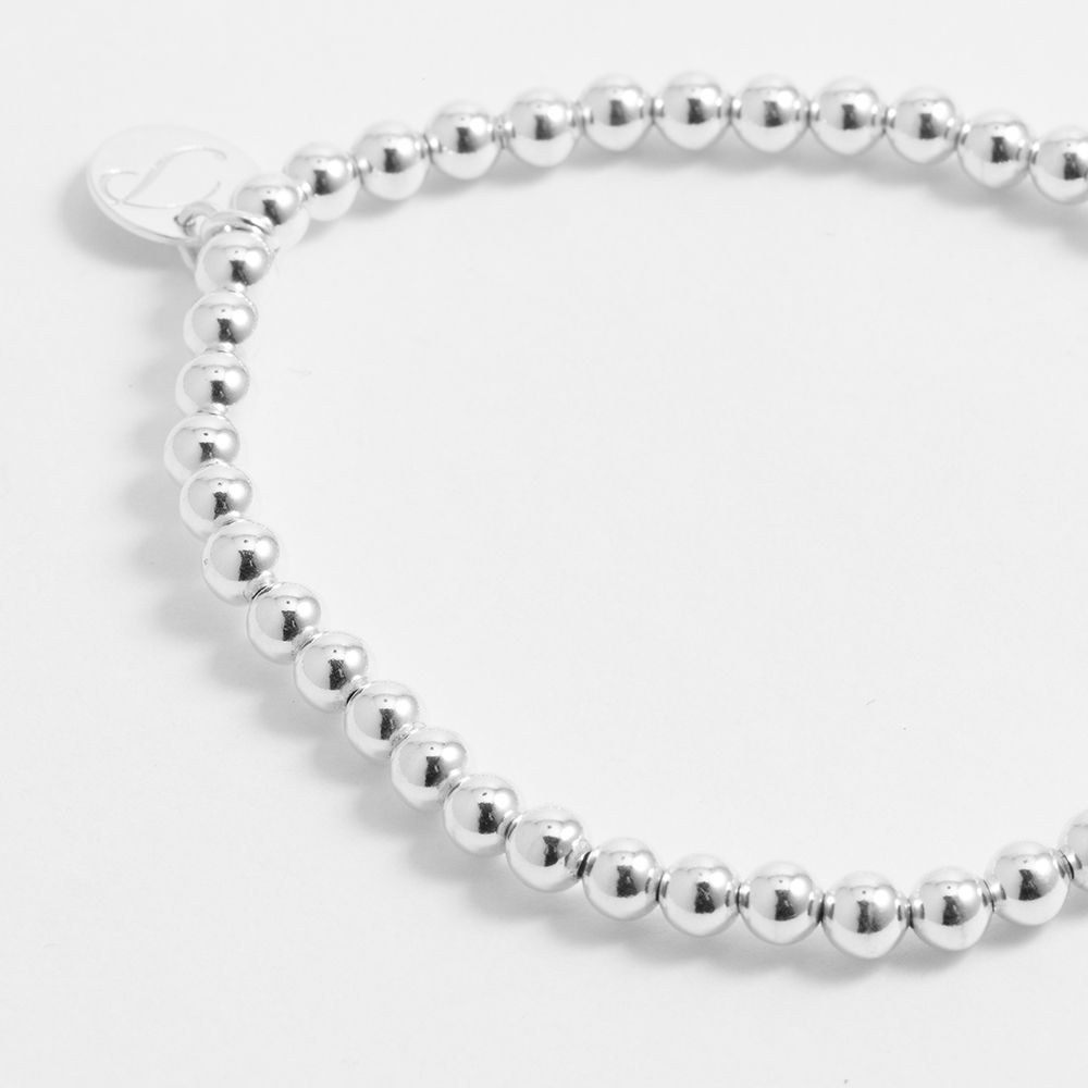 Beaded silver balls - Armband - Silber