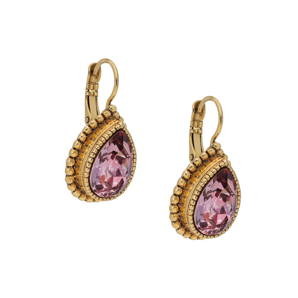 Faceted crystal - Ohrhänger - Lila