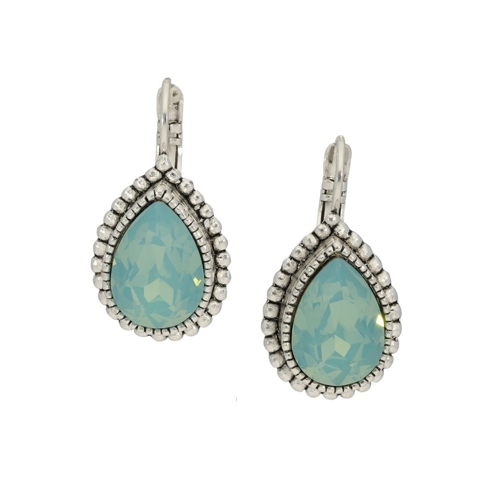 Faceted crystal - Ohrhänger - Aqua