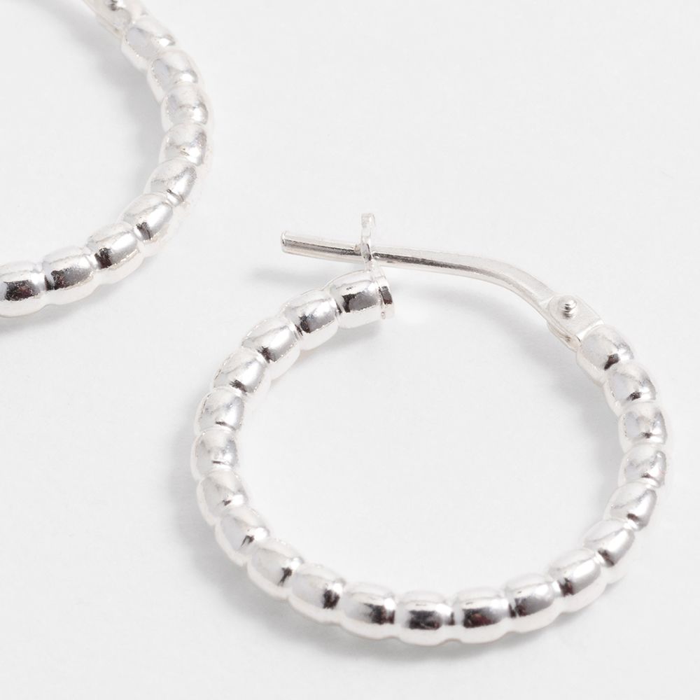 Beaded shiny - Creolen - Silber