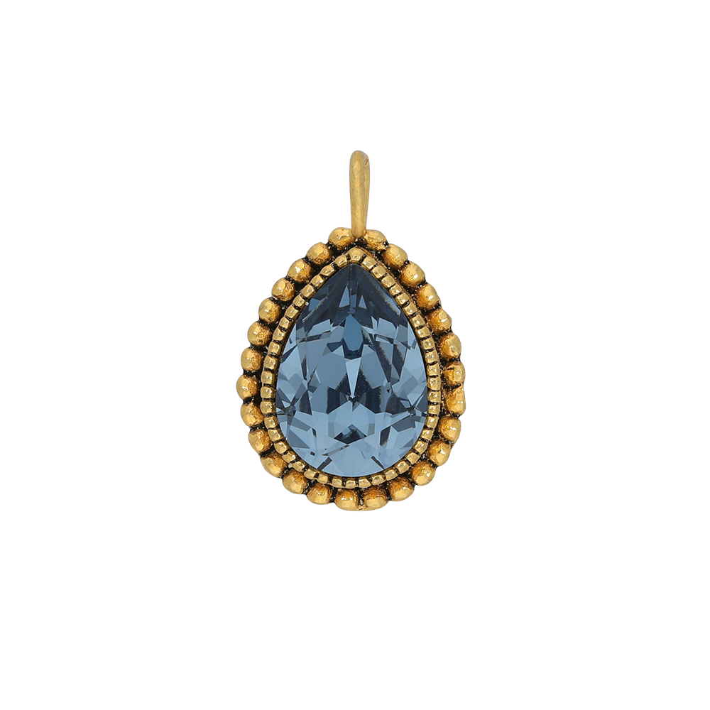 Faceted crystal - Kettenanhänger - Denimblau