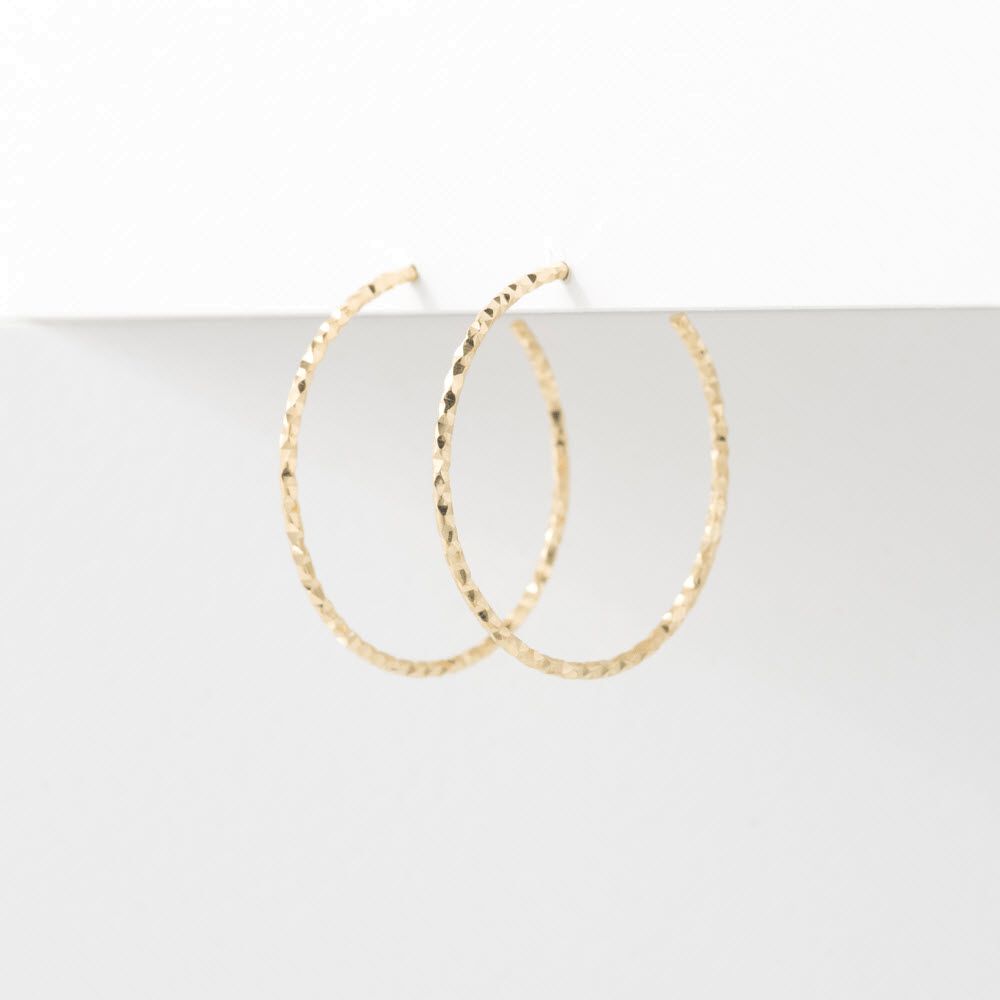Hammered polished - Creolen - Gold
