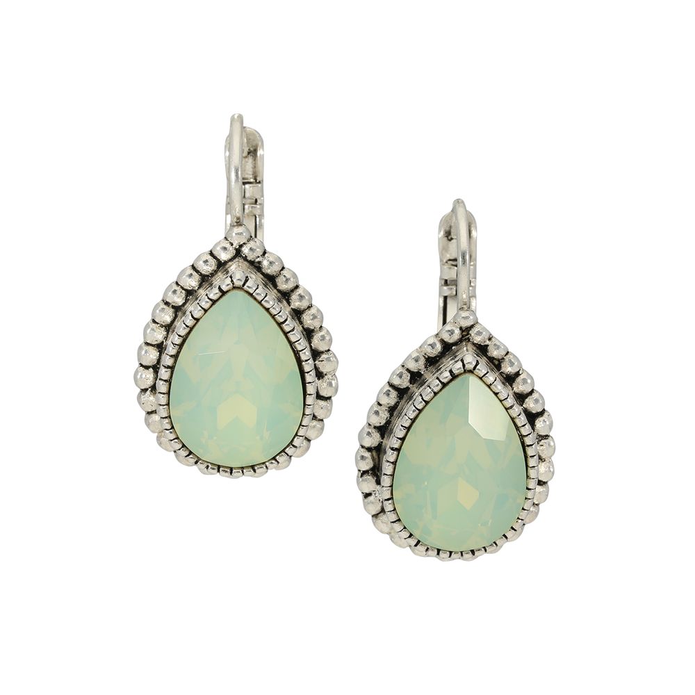 Faceted crystal - Ohrhänger - Mint