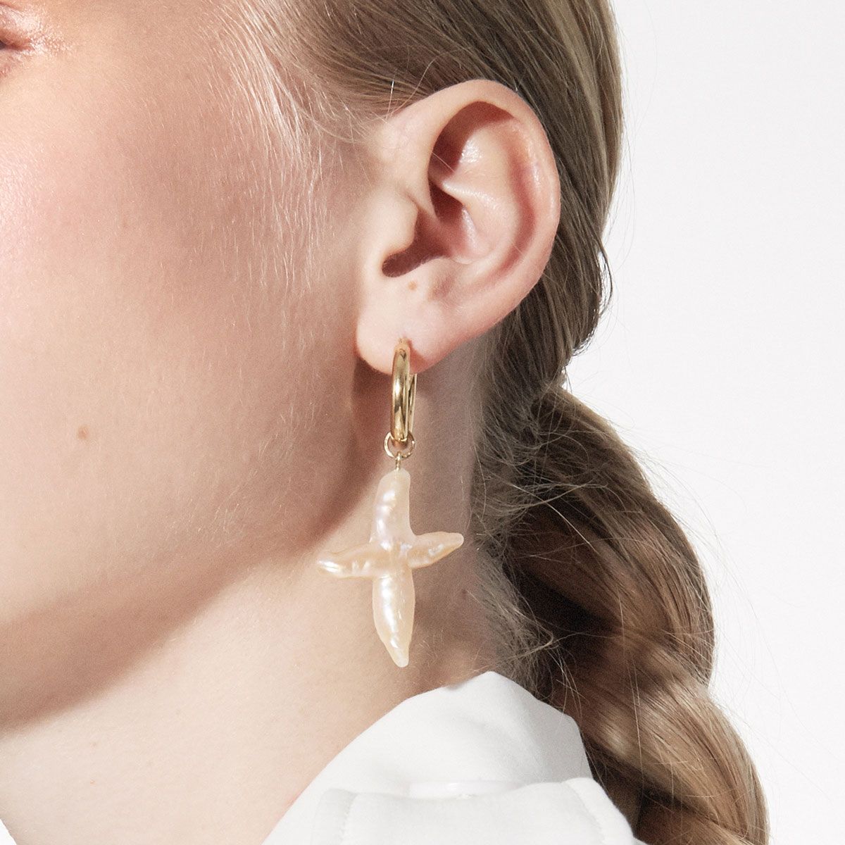 Alexis Single - Single-Ohrringe - 18k vergoldet