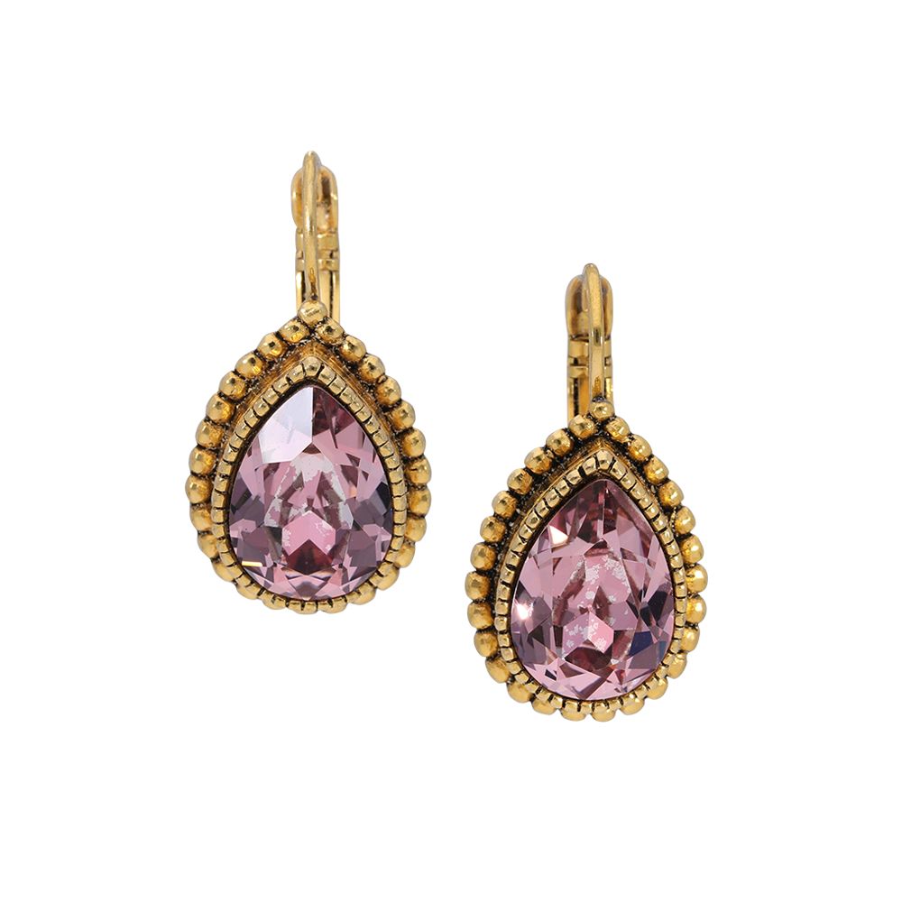 Faceted crystal - Ohrhänger - Lila