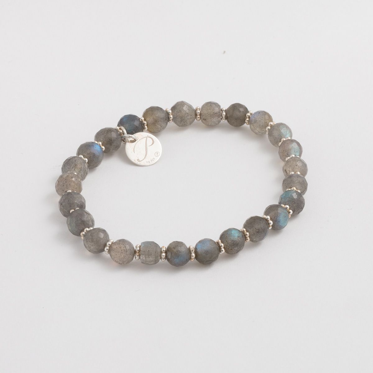Beaded labradorite - Armband - Grau