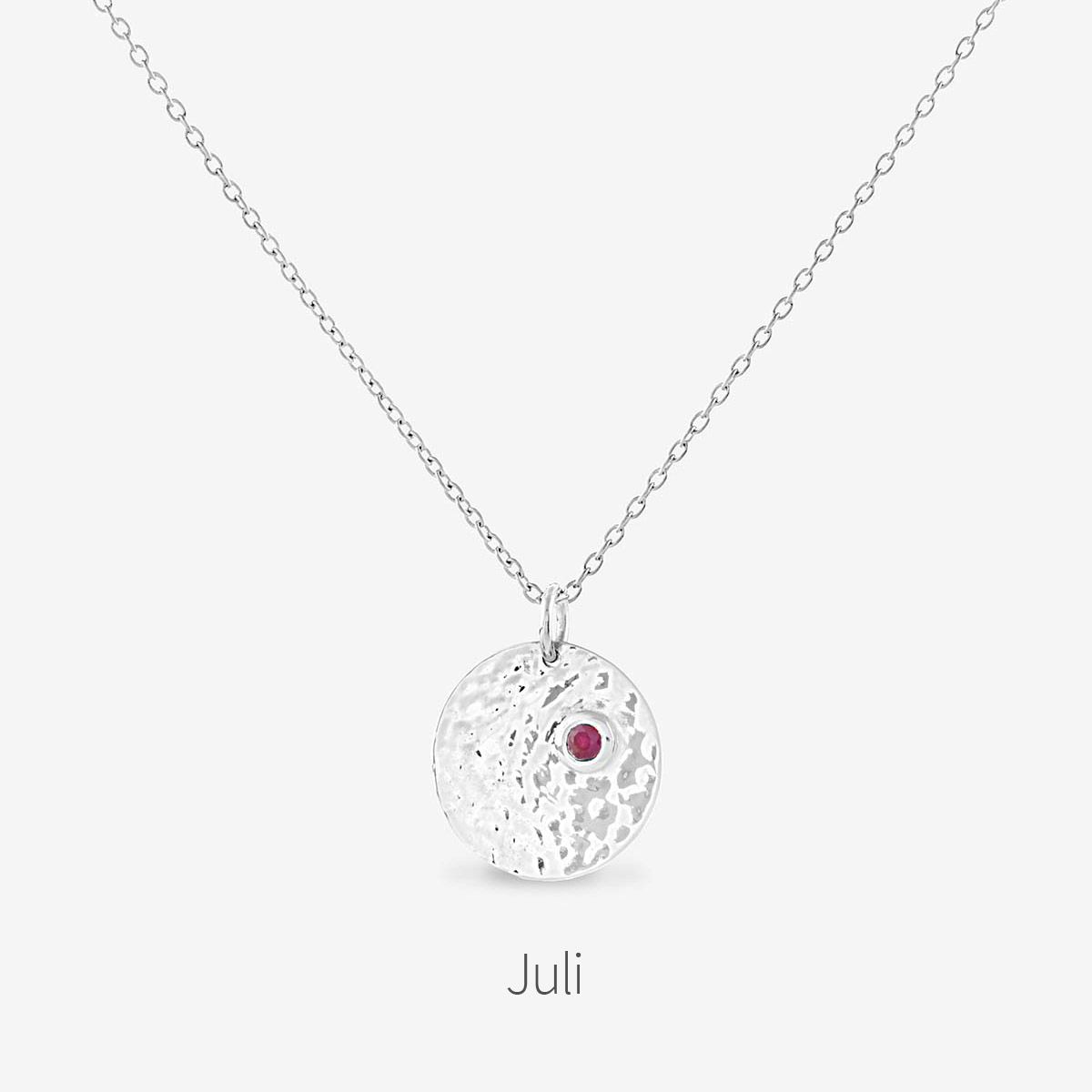 Birthstone July - Halsketten - Silber