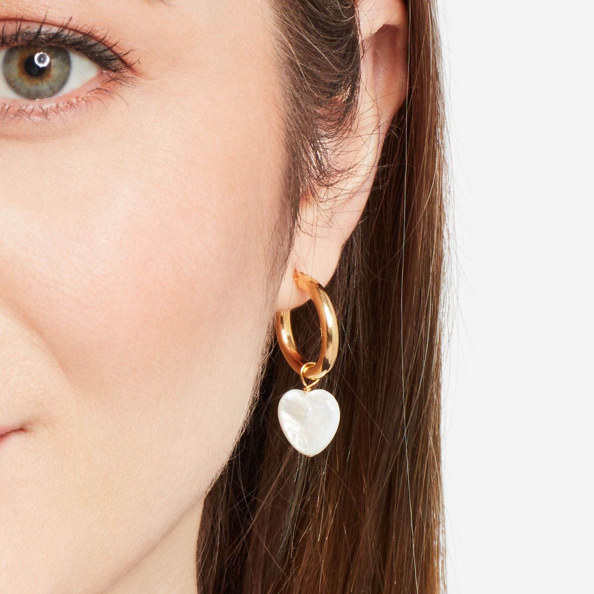 Heart Hoops - Creolen - Silber