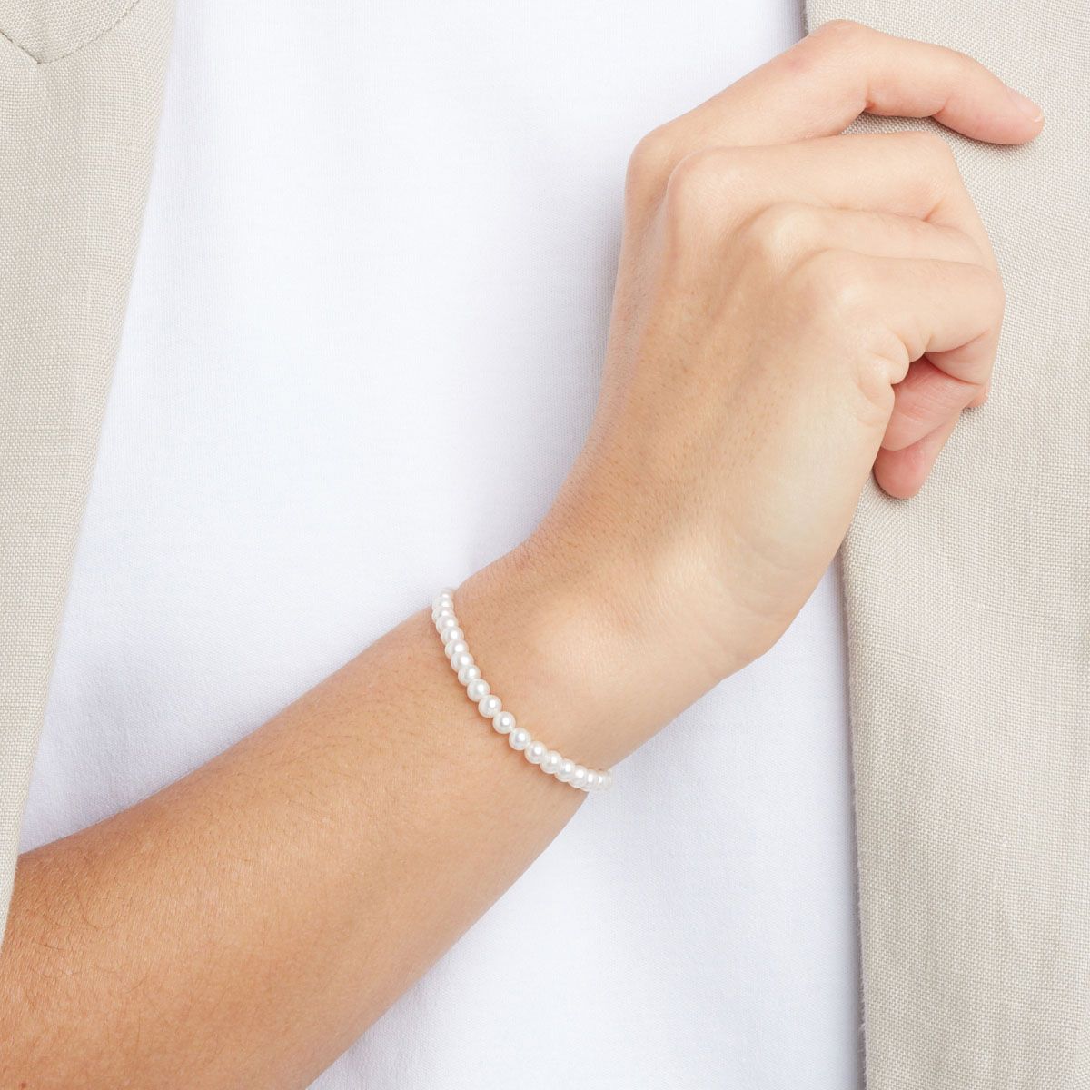 Ernestine - Perlenarmband - Silber