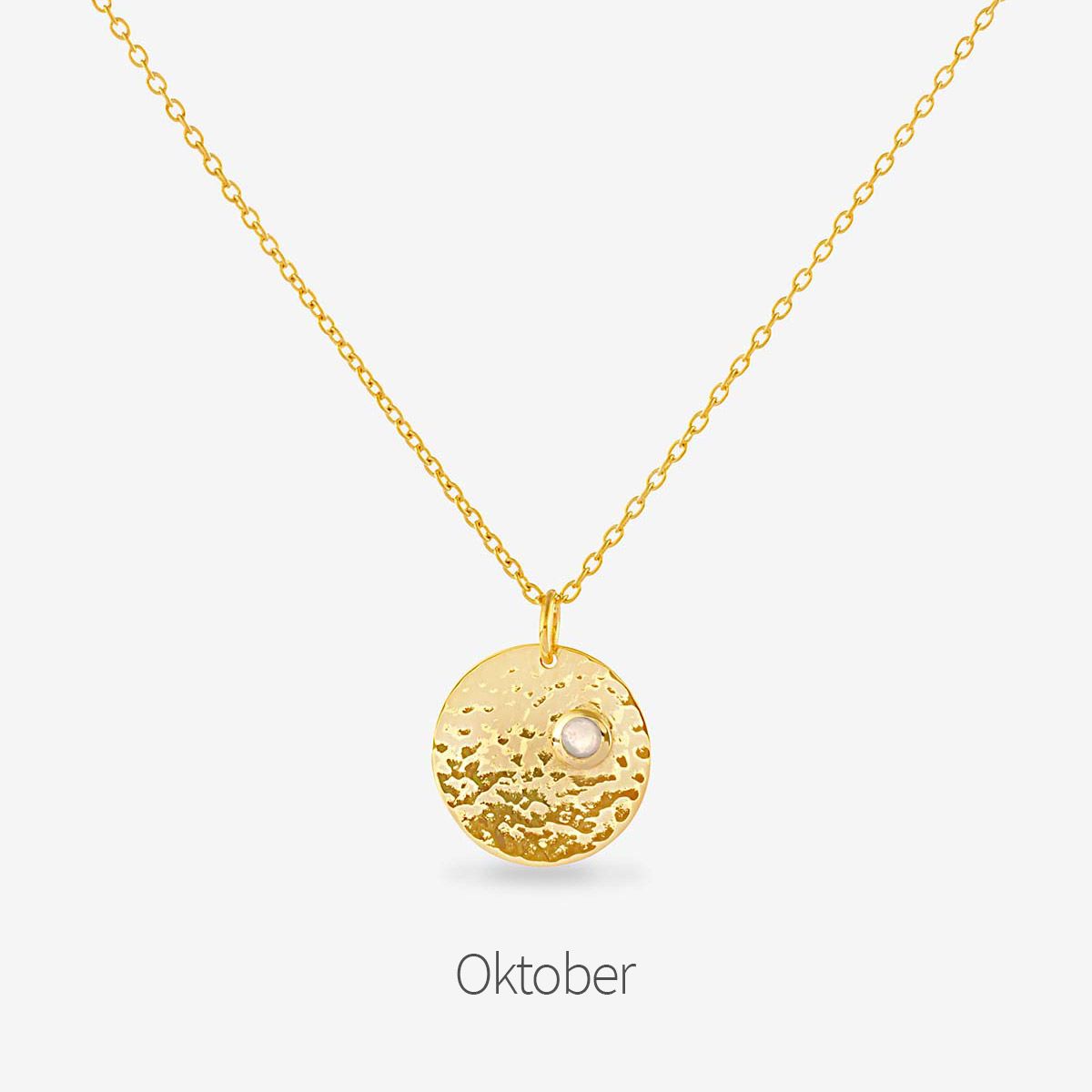 Birthstone October - Halsketten - Gold