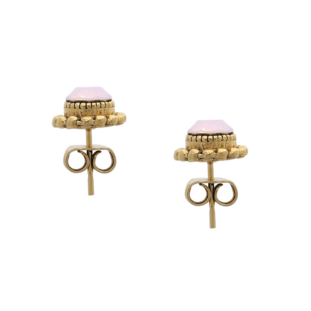 Faceted crystal - Ohrstecker - Rosa