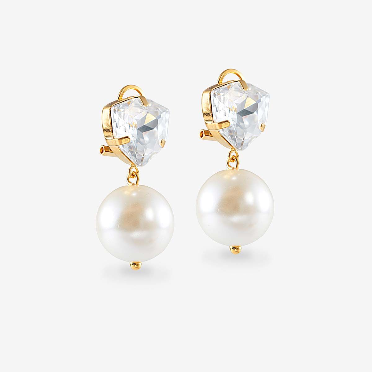 Cascade Pearls Pink - Ohrstecker - Gold